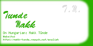 tunde makk business card
